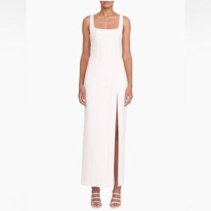 STAUD Portrait sleeveless column maxi dress White Size 4